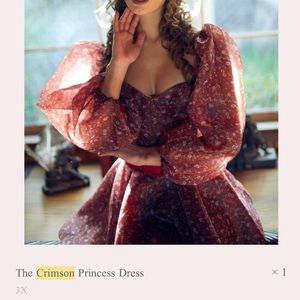 Selkie The Crimson Princess Dress 3x New W/O Tags
